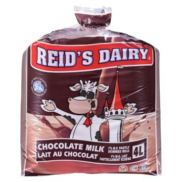 Reid's Dairy Partly Skimmed Chocolate Milk 1% M.F. 4L