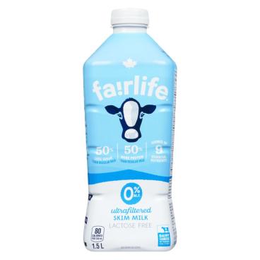 Fairlife Lactose Free Ultrafiltered Skim Milk 0% M.F. 1.5L