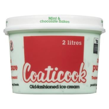 Coaticook Mint & Chocolate Flakes Old Fashioned Ice Cream 2L