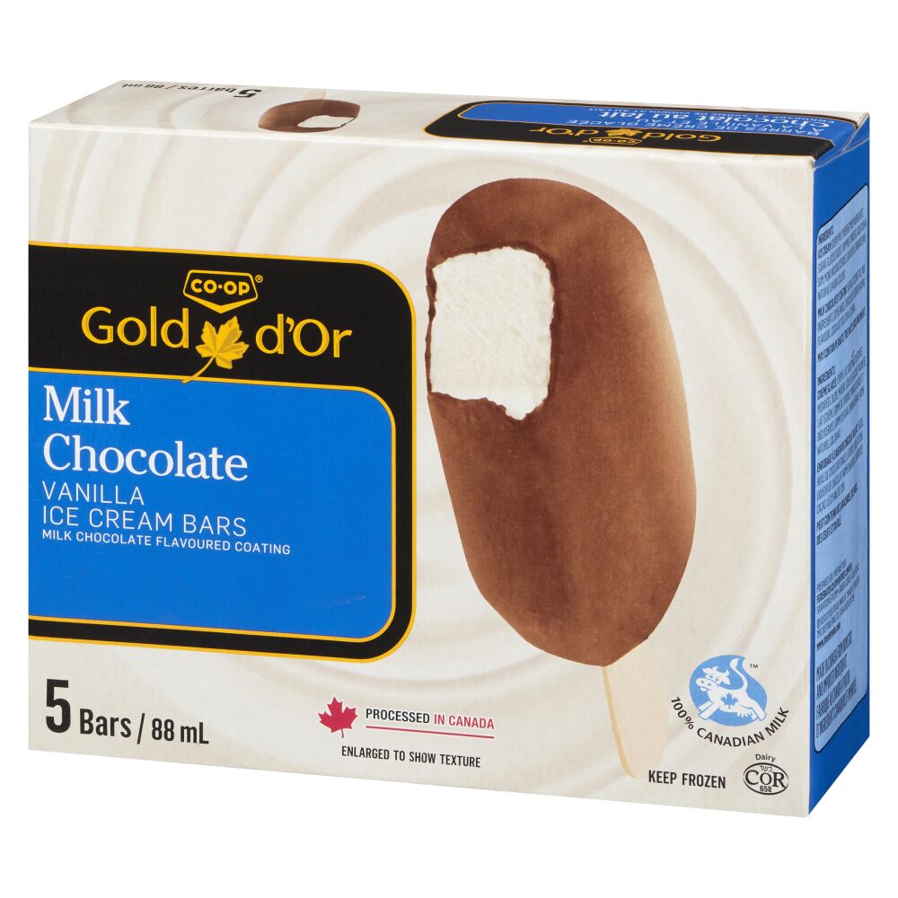 CO-OP Gold Milk Chocolatey Vanilla Ice Ceam Bar 5x88ml