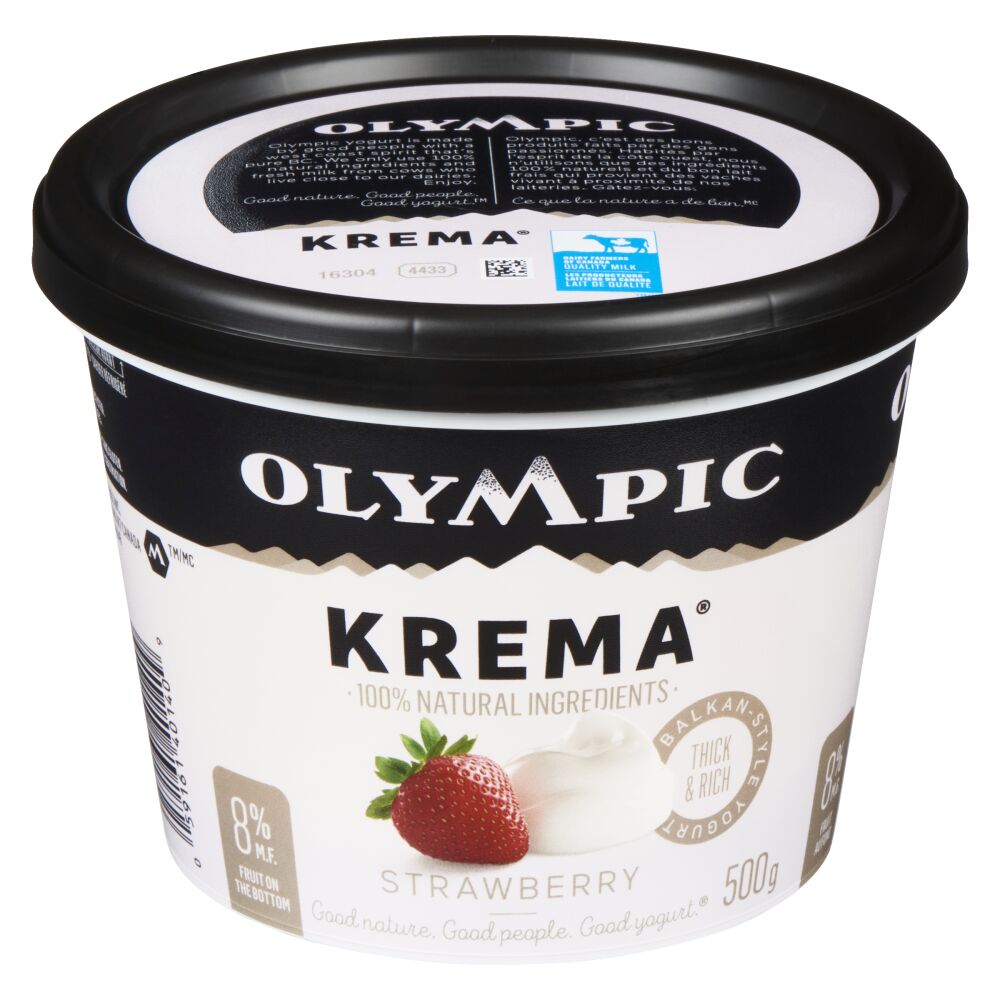 Olympic Krema Strawberry Balkan Style Yogurt 8% M.F. 500g