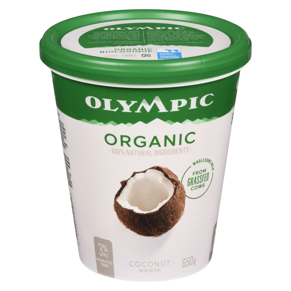Olympic Organic Coconut Balkan Style Yogurt 3% M.F. 650g