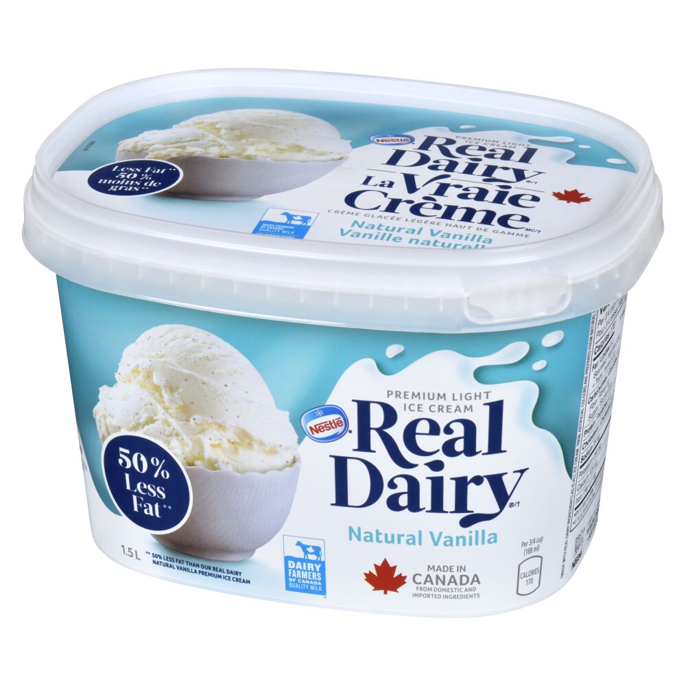 Real Dairy Natural Vanilla Premium Light Ice Cream 1.5L