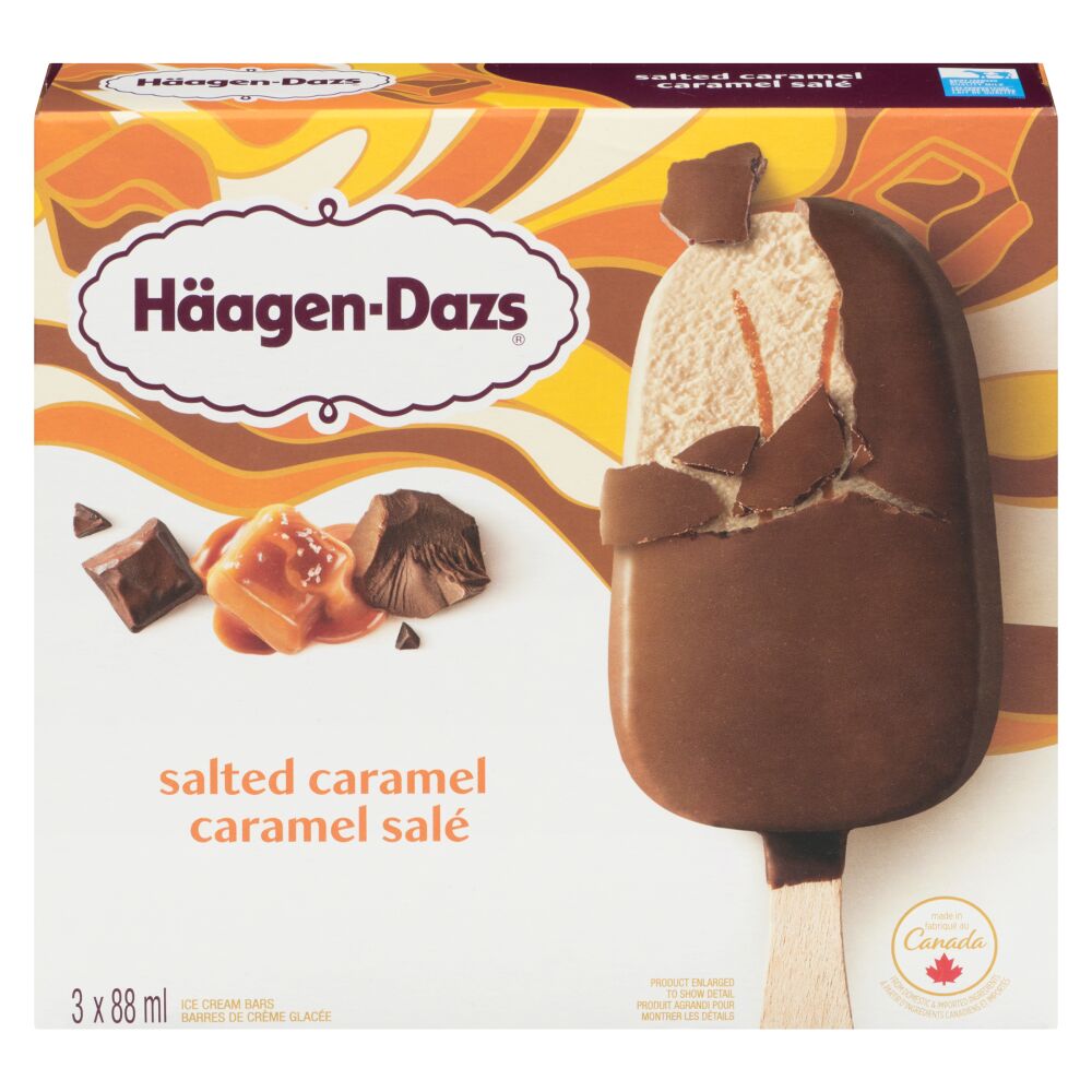 Häagen-Dazs Salted Caramel Ice Cream Bars 3x88ml