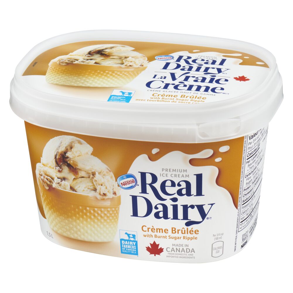 Real Dairy Crème Brûlée With Burnt Sugar Ripple Premium Ice Cream 1.5L