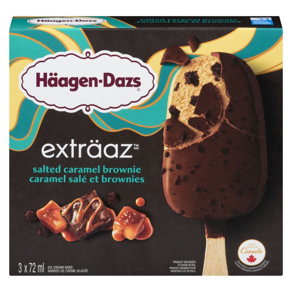 Häagen-Dazs Salted Caramel Brownie Ice Cream Bars 3x72ml