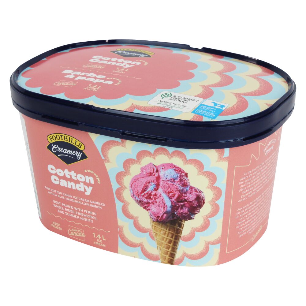 Foothills Creamery Cotton Candy Ice Cream 1.4L