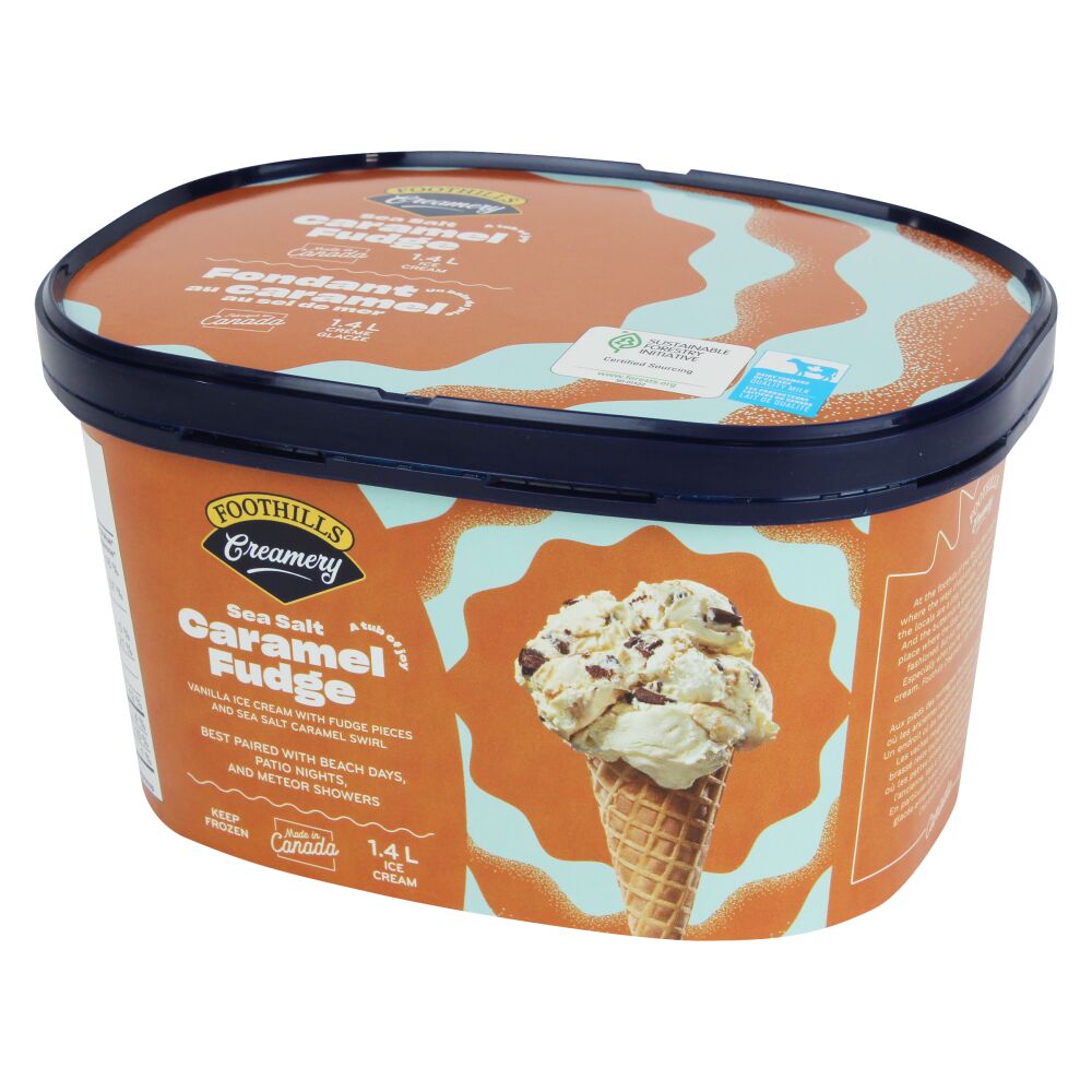 Foothills Creamery Sea Salt Caramel Fudge Ice Cream 1.4L