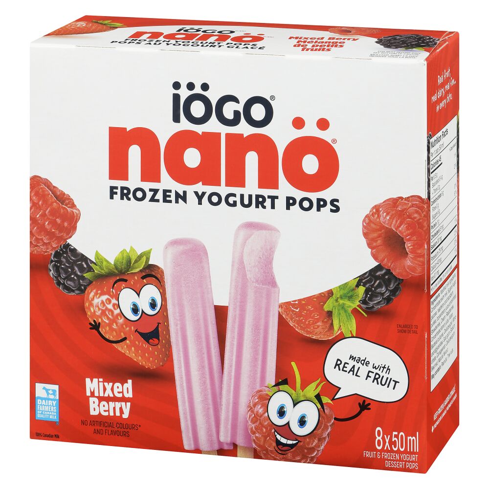 Iögo Nanö Mixed Berry Frozen Yogurt Pops 8x50ml