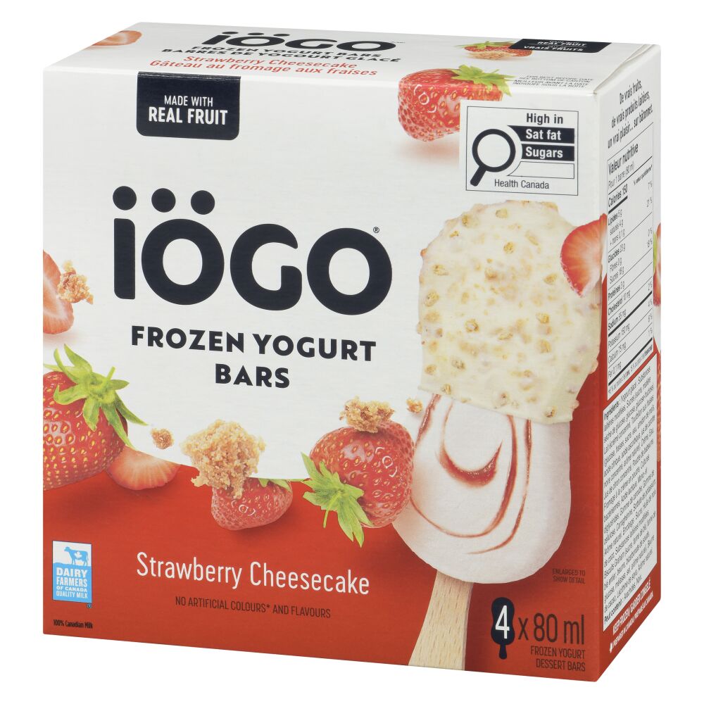 Iögo Strawberry Cheesecake Frozen Yogurt Bars 4x80ml