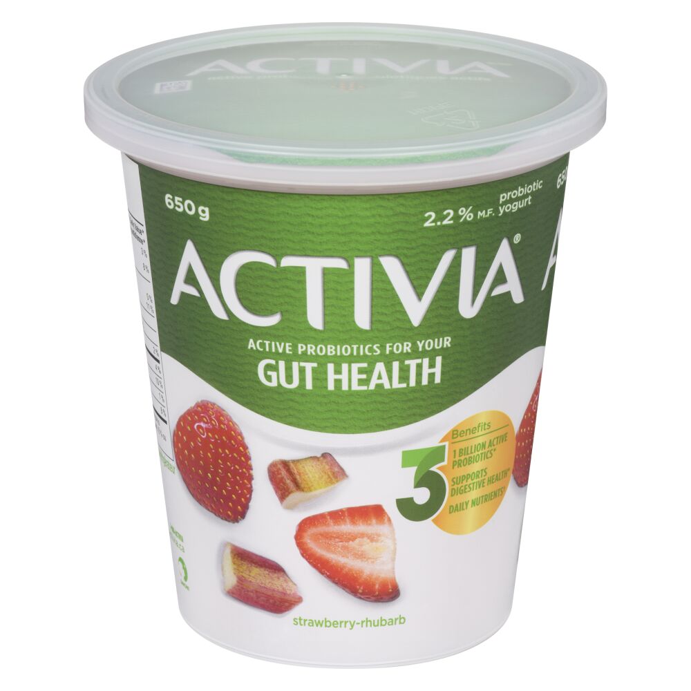 Activia Strawberry-Rhubarb Probiotic Yogurt 650g