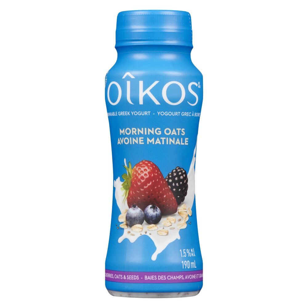 Oîkos Morning Oats Field Berries, Oats & Seeds Drinkable Greek Yogurt 1.5% M.F. 190ml