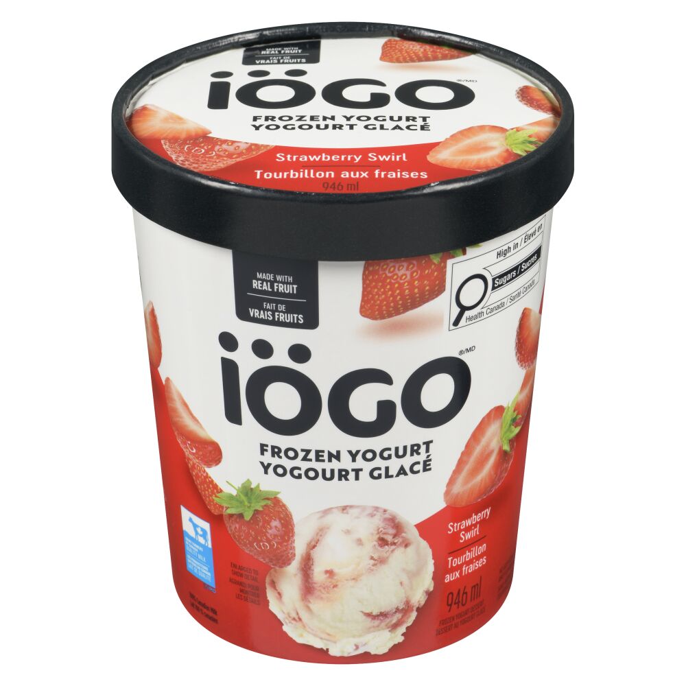 Iögo Strawberry Swirl Frozen Yogurt 946ml