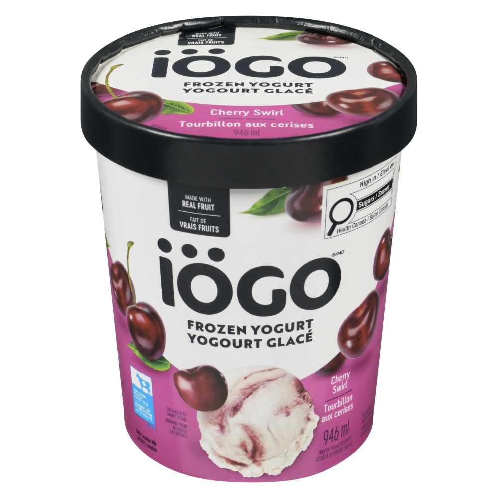 Iögo Cherry Swirl Frozen Yogurt 946ml