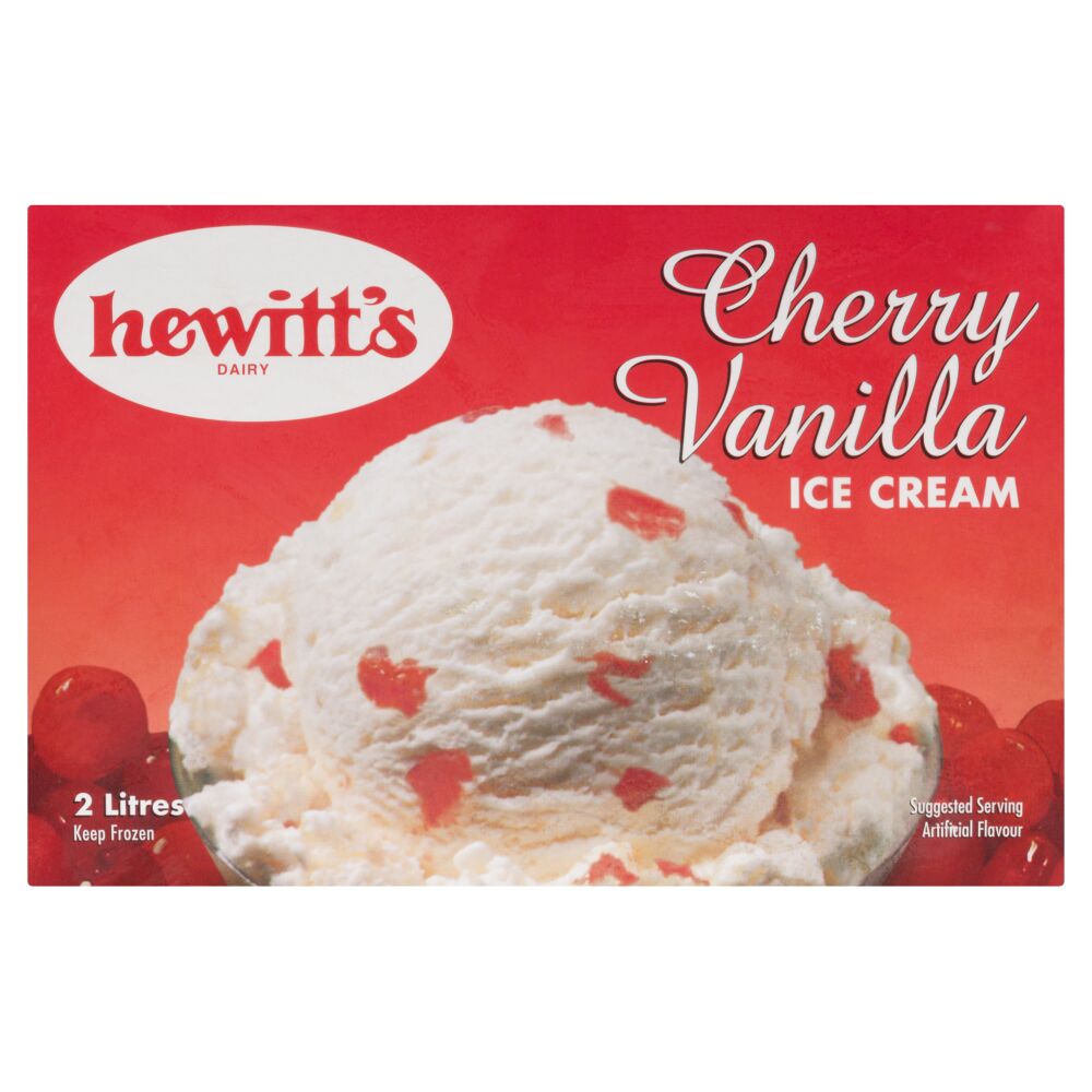 Hewitt's Dairy Cherry Vanilla Ice Cream 2L