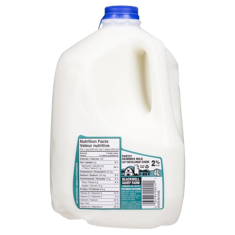 Blackwell Partly Skimmed Milk 2% M.F. 4L