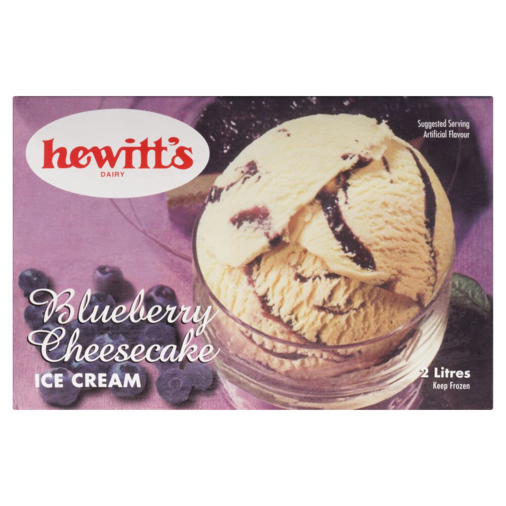 Hewitt's Dairy Blueberry Cheescake Ice Cream 2L