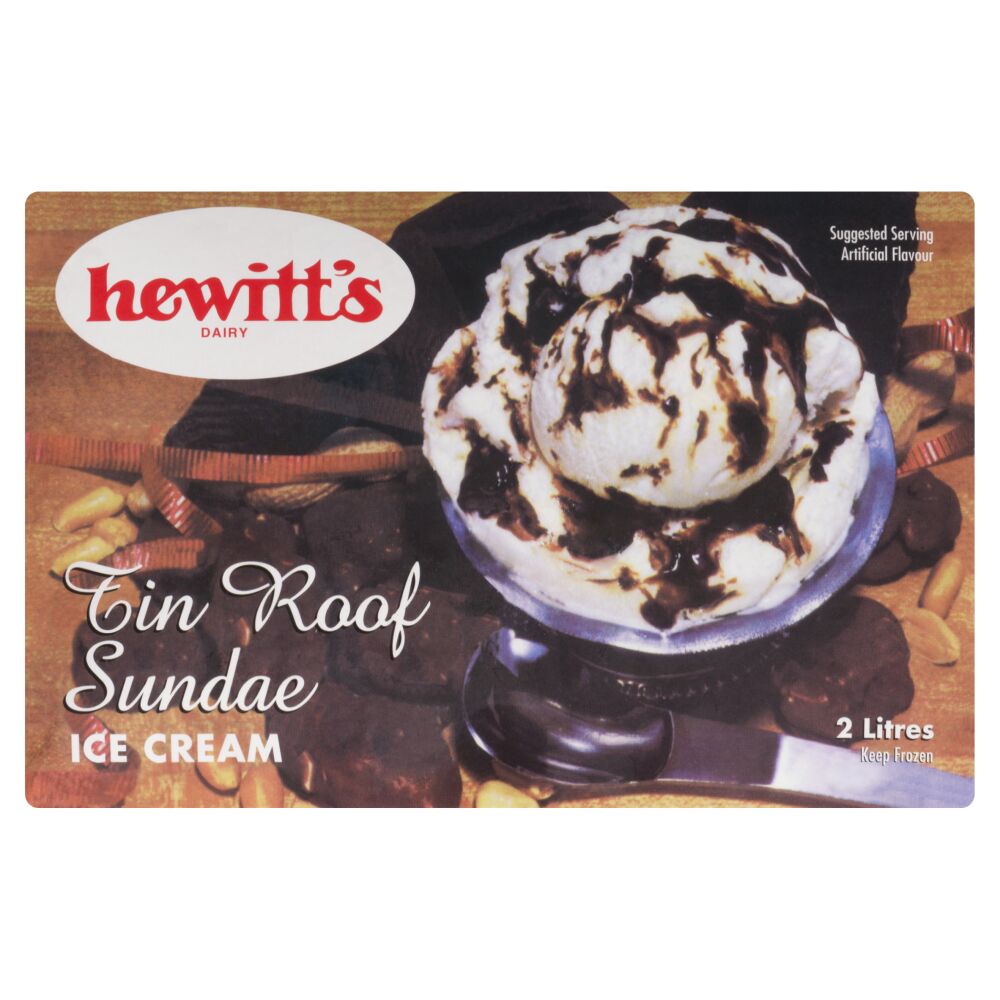 Hewitt's Dairy Tin Roof Sundae Ice Cream 2L