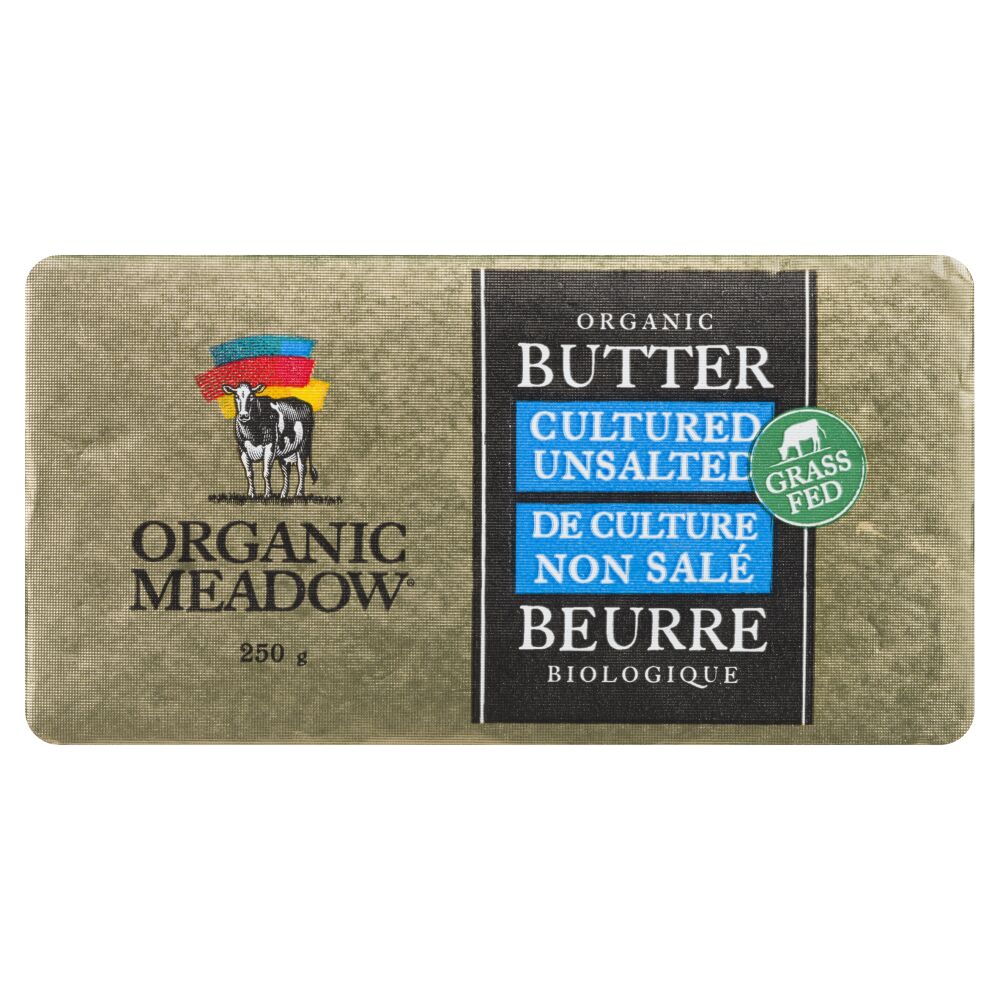 Organic Meadow Organic Cultured Unsalted Butter 250g