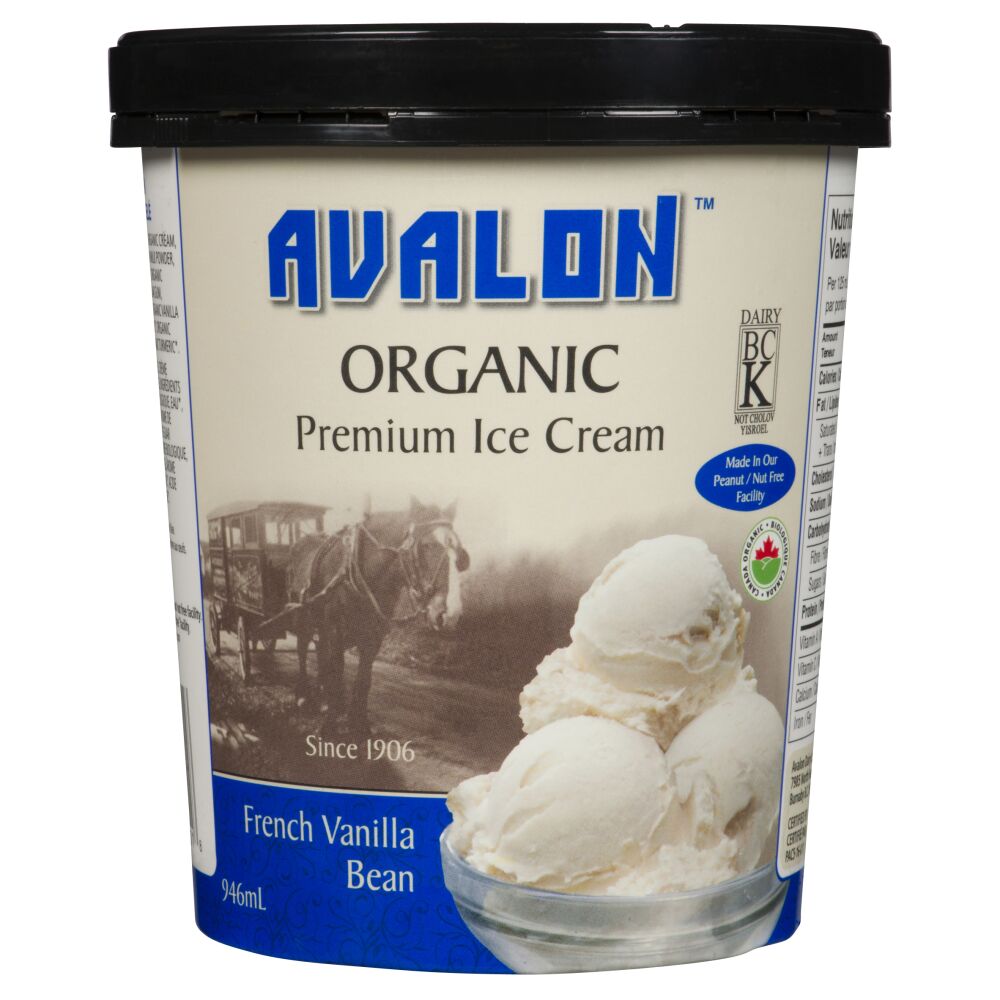 Avalon Organic French Vanilla Bean Ice Cream 946ml