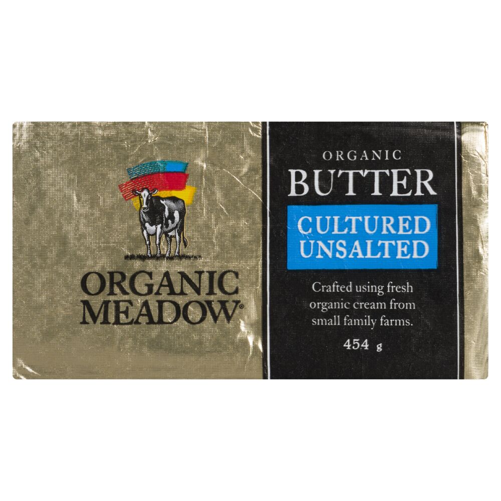 Organic Meadow Organic Cultired Unsalted Butter 454g