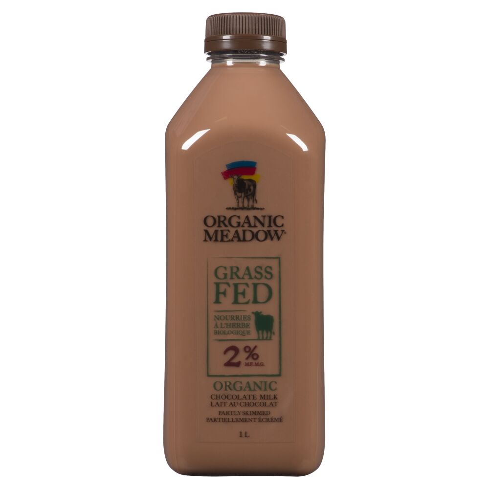 Organic Meadow Organic Grass Fed Partly Skimmed Chocolate Milk 2% M.F. 1L