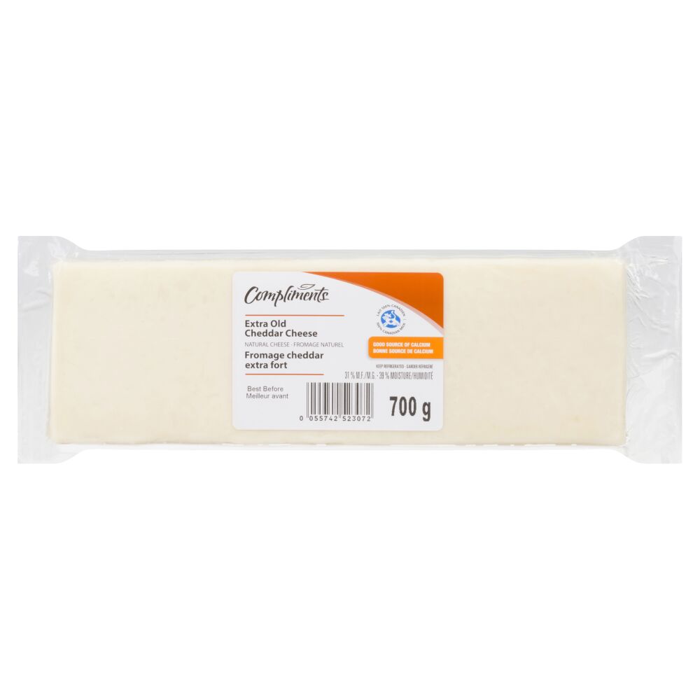 Compliments Extra Old White Cheddar 700g