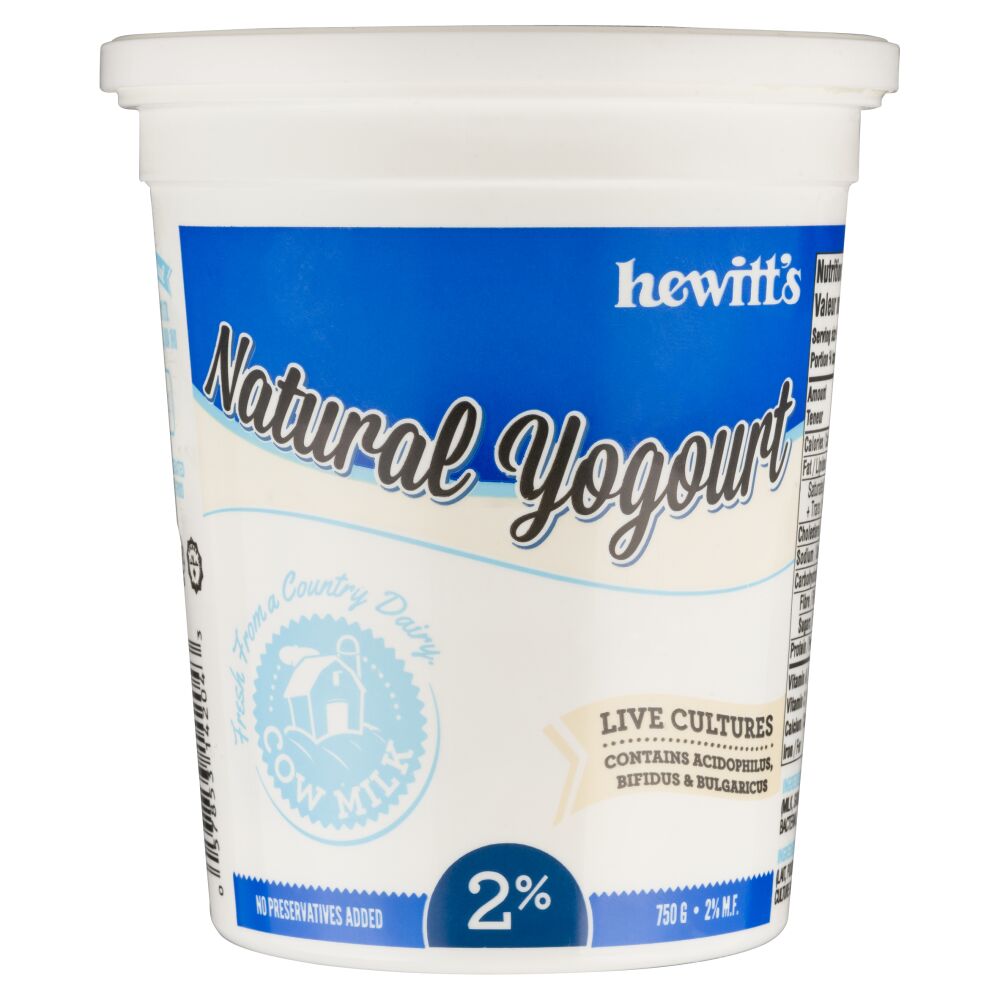 Hewitt's Dairy Natural Yogurt 2% M.F. 750g
