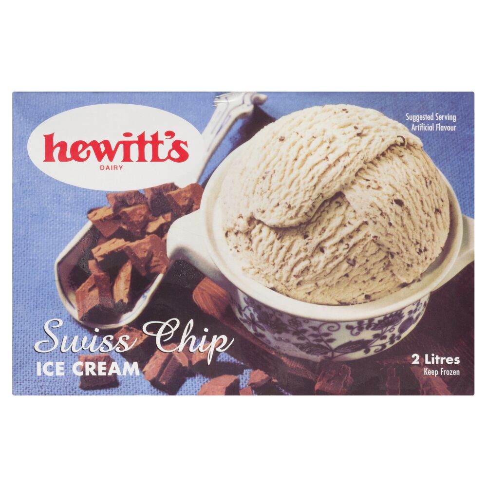 Hewitt's Dairy Swiss Chip Ice Cream 2L