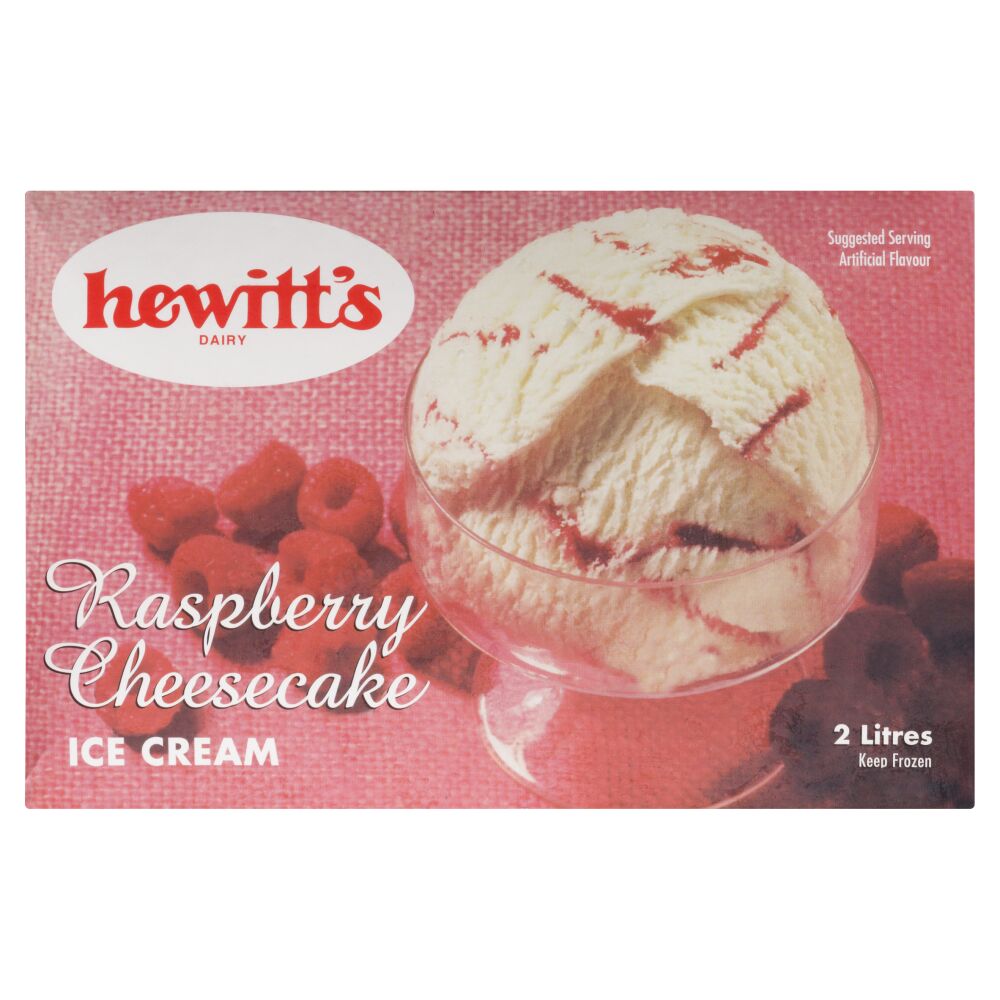 Hewitt's Dairy Raspberry Cheesecake Ice Cream 2L