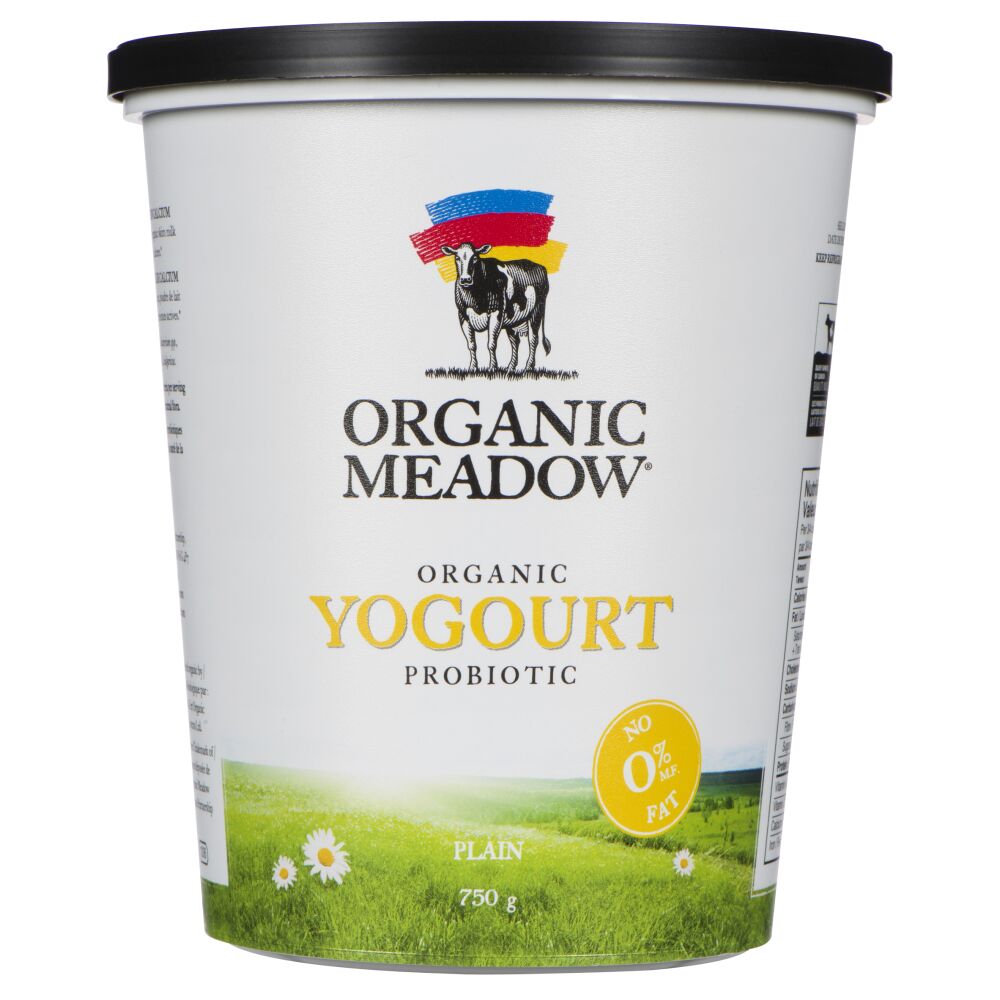 Organic Meadow Organic Plain Probiotic Yogourt 0% M.F. 750g