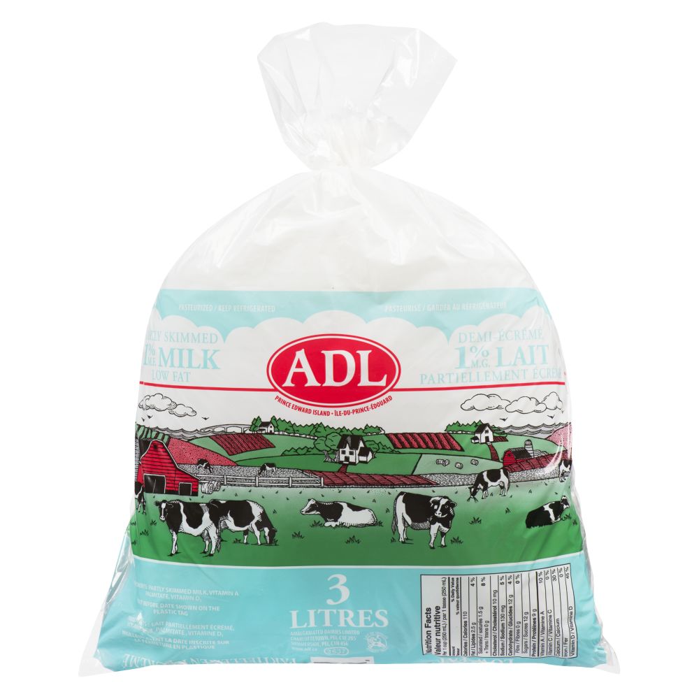 ADL Partly Skimmed Milk 1% M.F. 3L