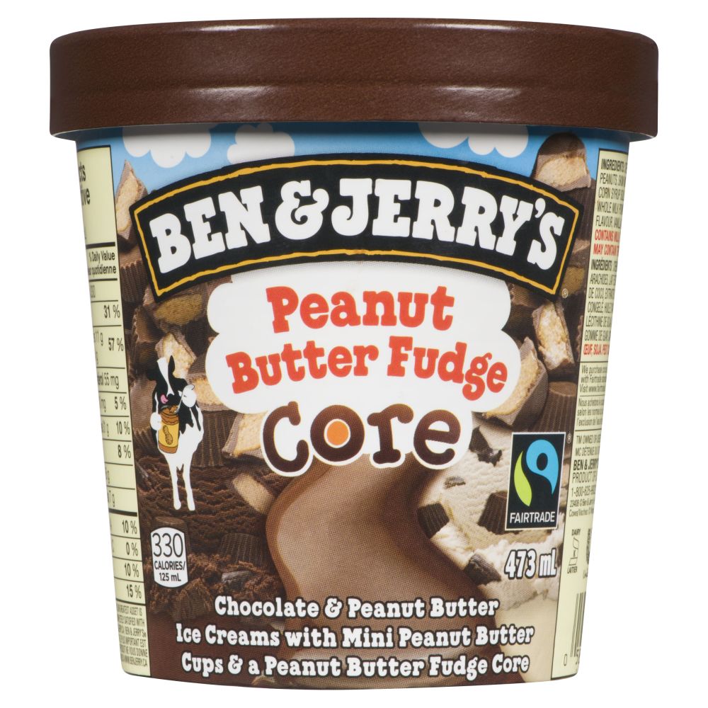 Ben & Jerry's Peanut Butter Fudge Core Ice Cream 473ml