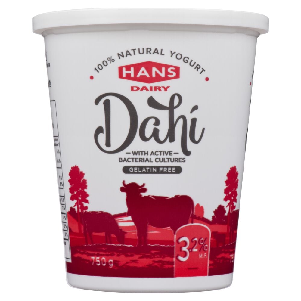 Hans Dairy Natural Yogurt 3.2% M.F. 750g