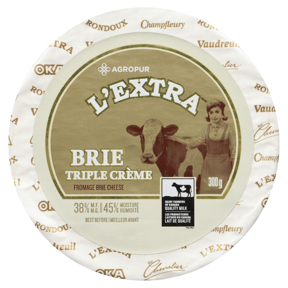 Agropur L'Extra Brie Triple Crème Cheese 300g