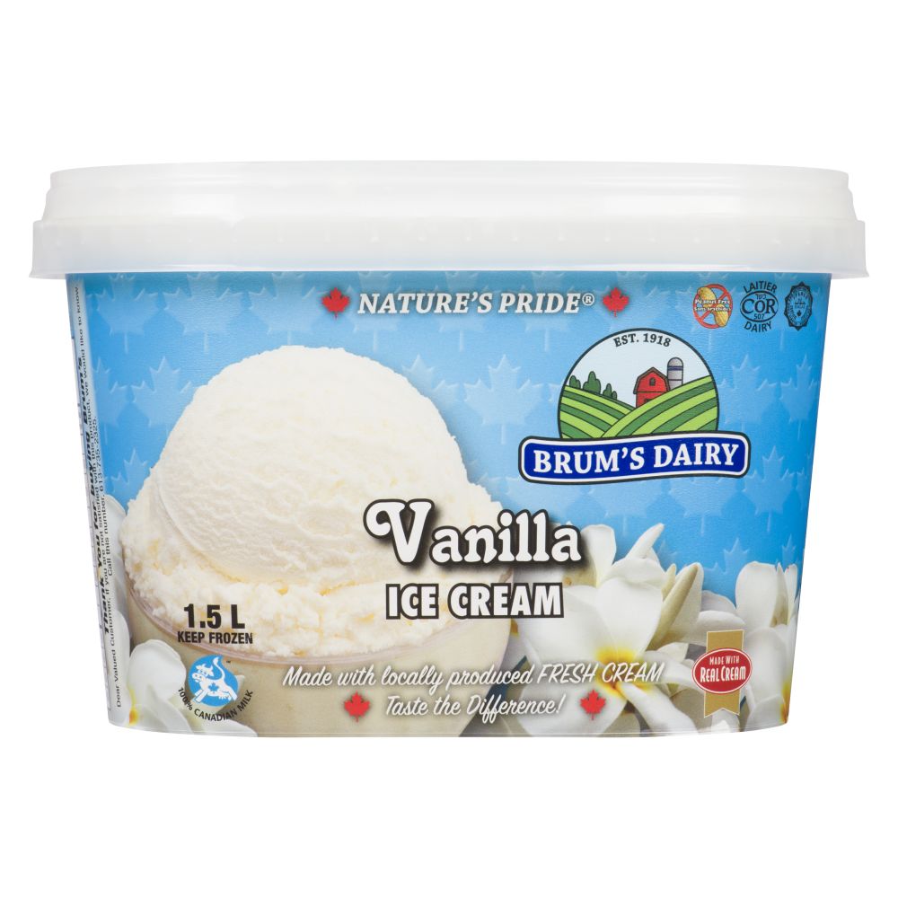Brum's Dairy Vanilla Ice Cream 1.5L