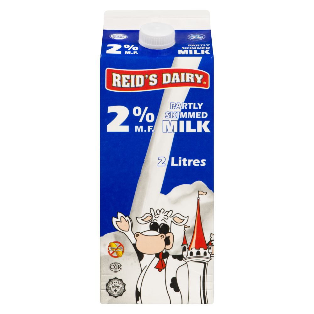 Reid's Dairy Partly Skimmed Milk 2% M.F. 2L