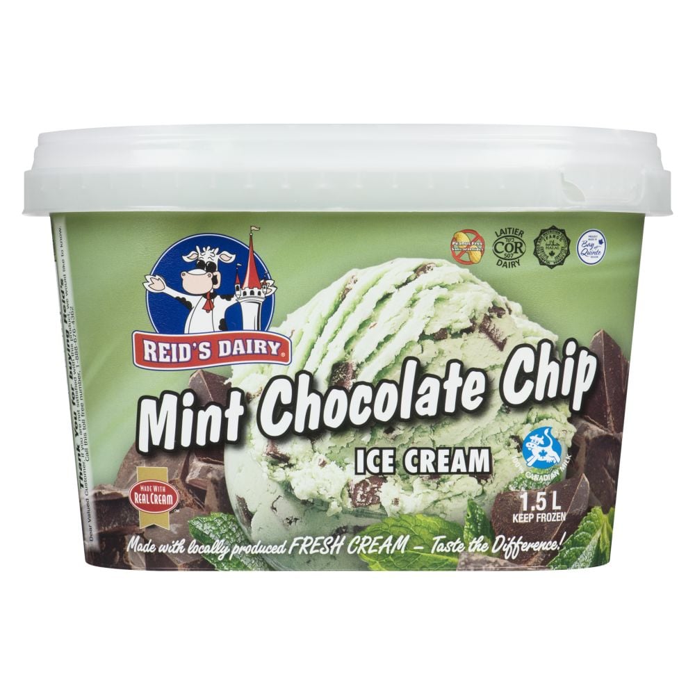 Reid's Dairy Mint Chocolate Chip Ice Cream 1.5L