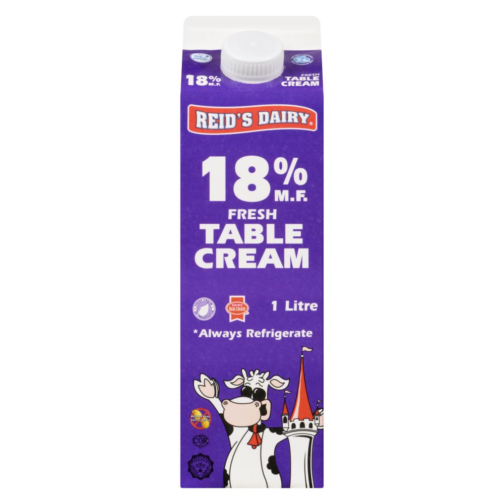 Reid's Dairy Fresh Table Cream 18% M.F. 1L