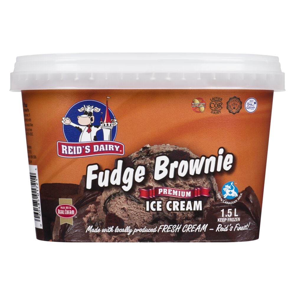 Reid's Dairy Fudge Brownie Ice Cream 1.5L