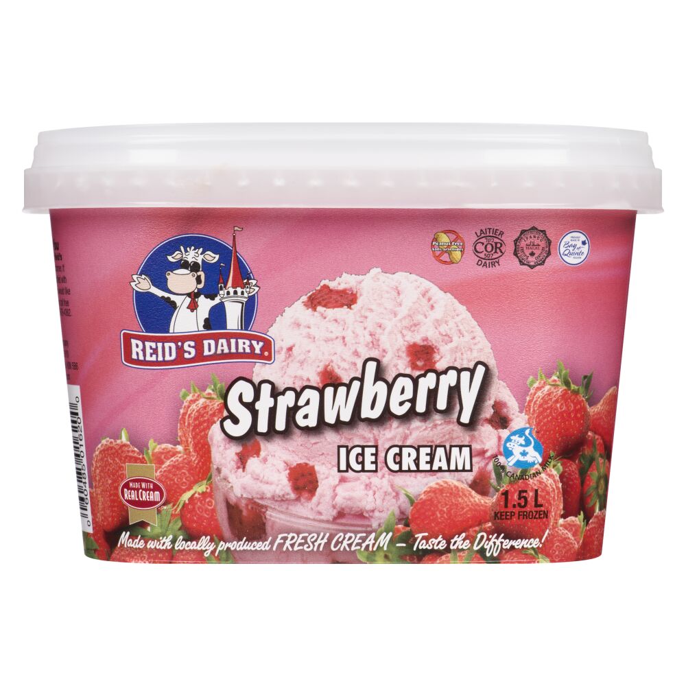 Reid's Dairy Strawberry Ice Cream 1.5L