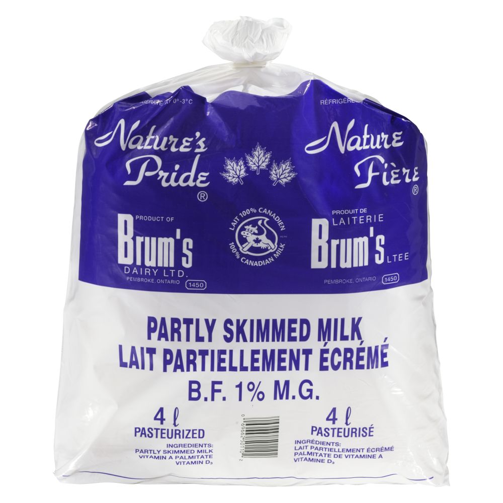 Brum's Dairy Partly Skimmed Milk 1% M.F. 4L