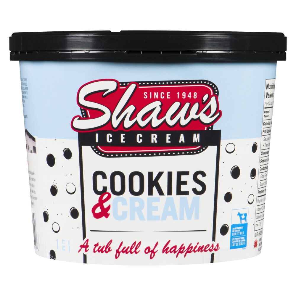 Shaw's Ice Cream Cookies & Cream Ice Cream 1.5L