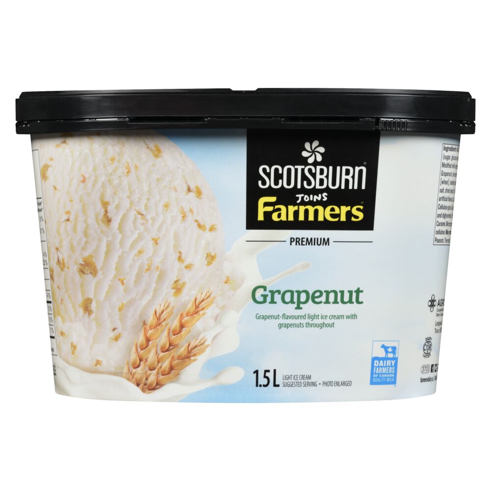 Scotsburn Joins Farmers Grapenut Light Ice Cream 1.5L