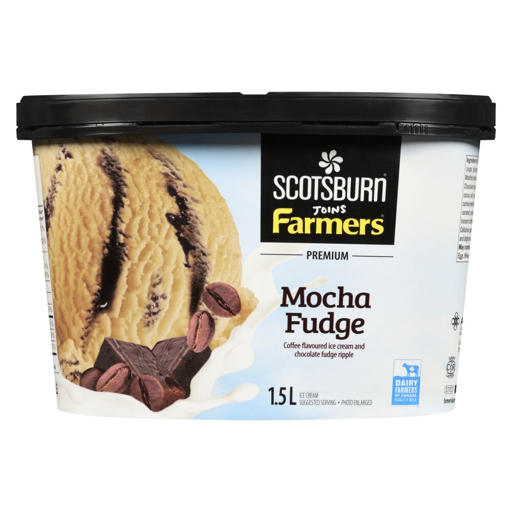 Scotsburn Joins Farmers Mocha Fudge Ice Cream 1.5L