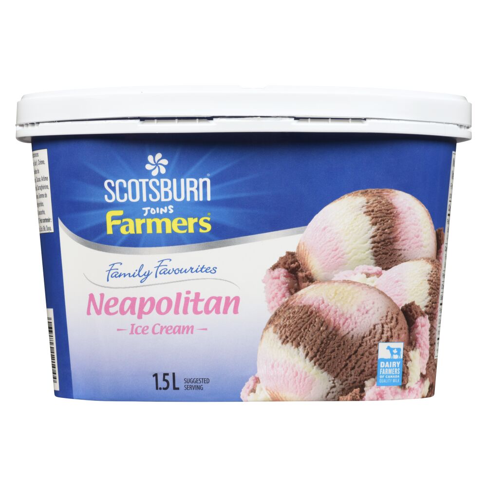 Scotsburn Joins Farmers Neapolitan Ice Cream 1.5L