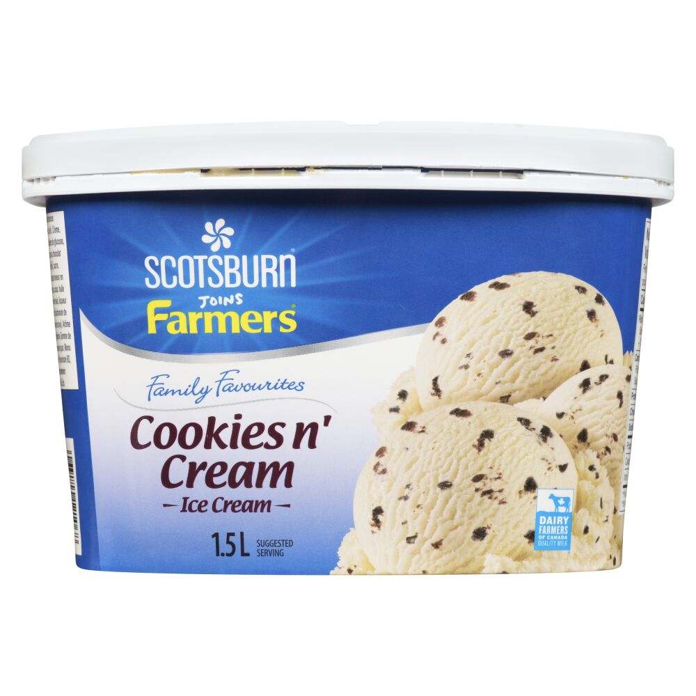 Scotsburn Joins Farmers Cookies & Cream Ice Cream 1.5L