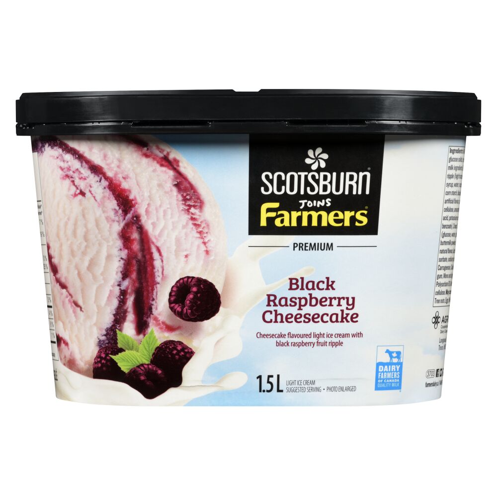 Scotsburn Joins Farmers Black Raspberry Cheesecake Premium Light Ice Cream 1.5L