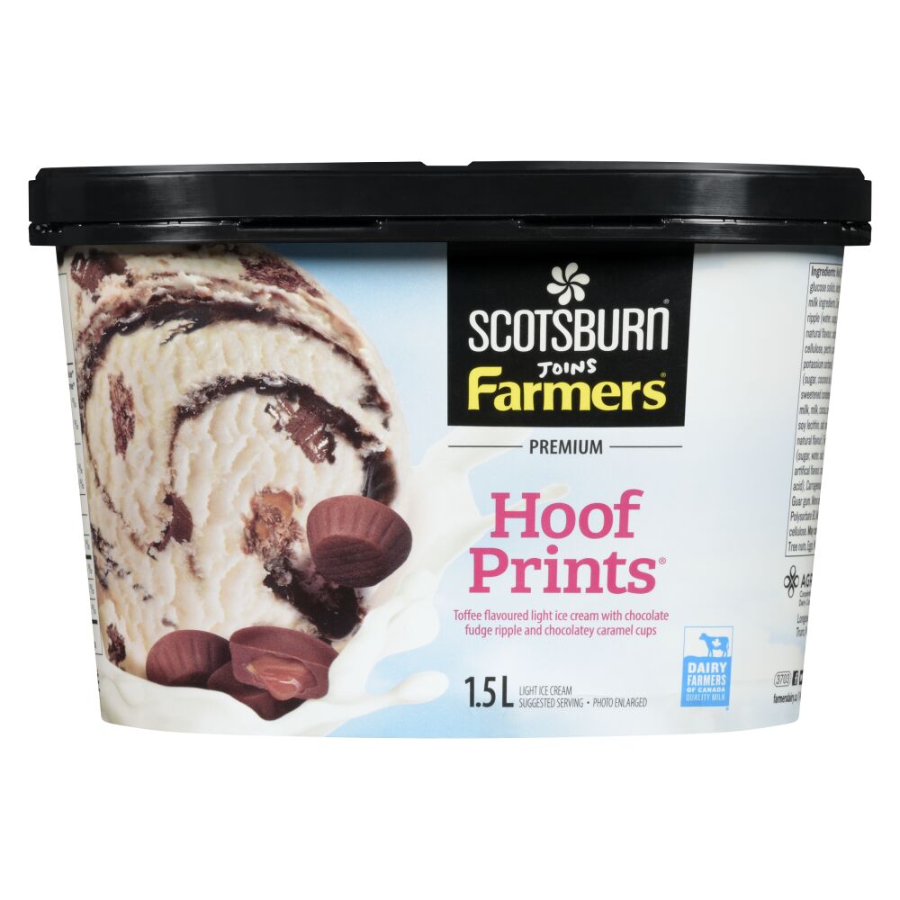 Scotsburn Joins Farmers Hoof Prints Premium Light Ice Cream 1.5L