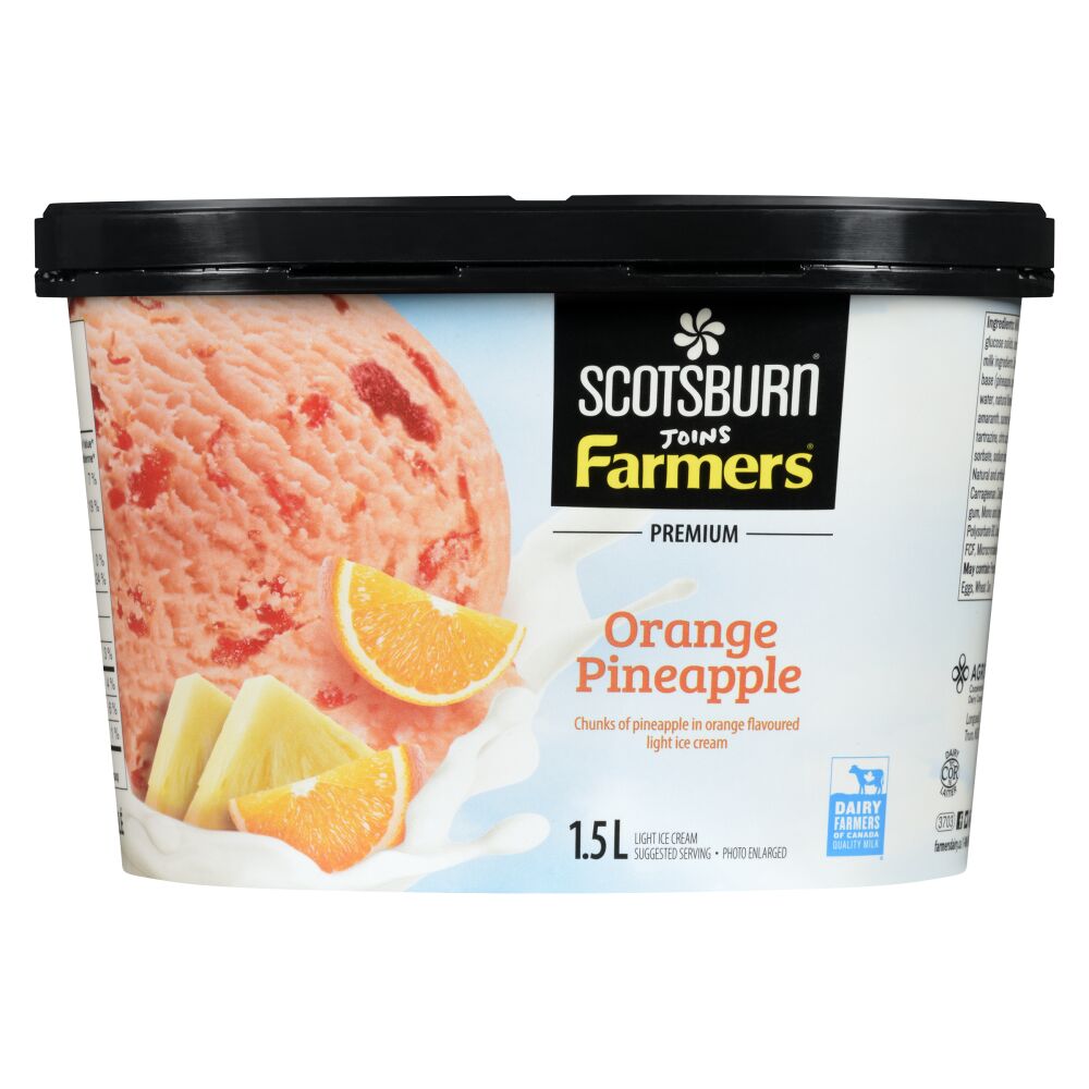 Scotsburn Joins Farmers Orange Pineapple Premium Light Ice Cream 1.5L